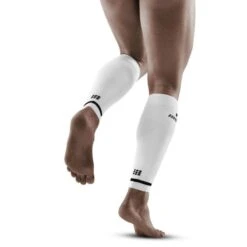 CEP White Compression Running Calf Sleeves For Men -Sports Protective Gear CEP White Compression Running Calf Sleeves For Men 3