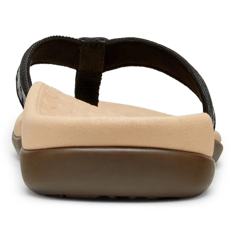 Vionic Tide Casandra Black Toe Post Orthotic Sandals For Women 5 Vionic Tide Casandra Black Toe Post Orthotic Sandals For Women - Image 5