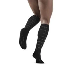 CEP Black Reflective Running Compression Socks For Men -Sports Protective Gear cep black reflective running compression socks for men 122