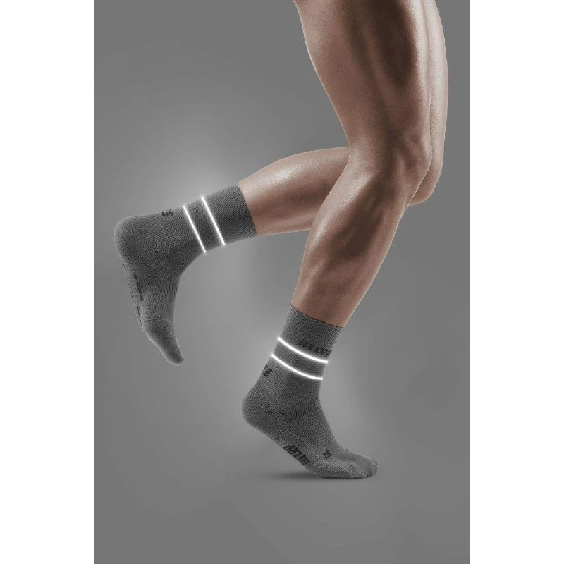CEP Grey Reflective Mid-Cut Compression Socks For Men 3 CEP Grey Reflective Mid-Cut Compression Socks For Men - Image 3